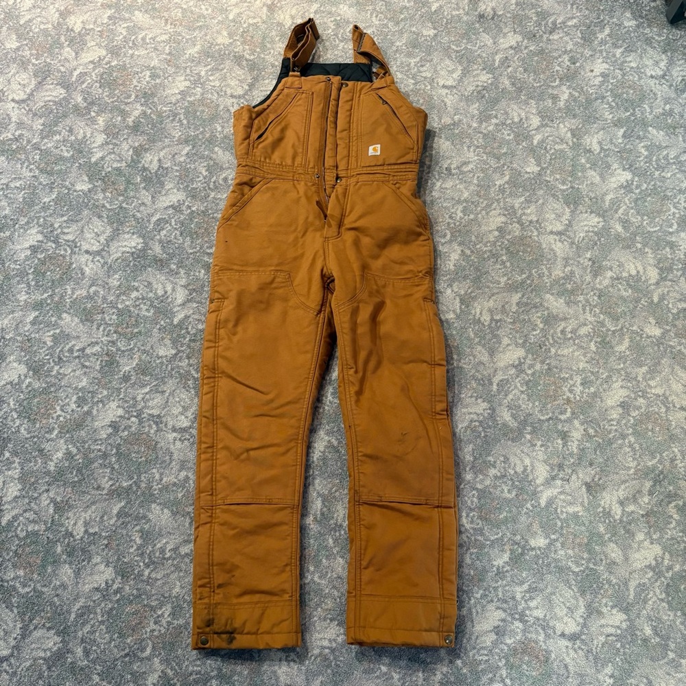 Carhartt Women's Loose Fit Washed Duck Insulated Biberall